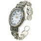 Silver Black Vintage Style Marcasite Crystal Oval Face Women's Bangle Cuff Watch