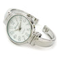 Geneva Silver Slim Case Women's Bangle Cuff Watch