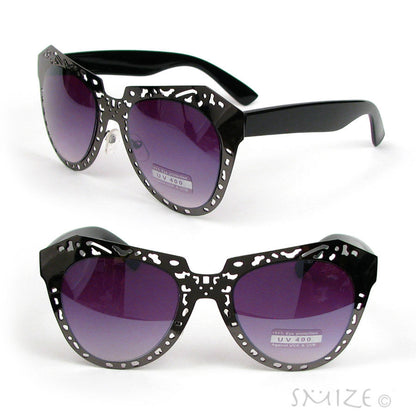 Extravaganza Oversized Metal Frame Women's Fashion Sunglasses